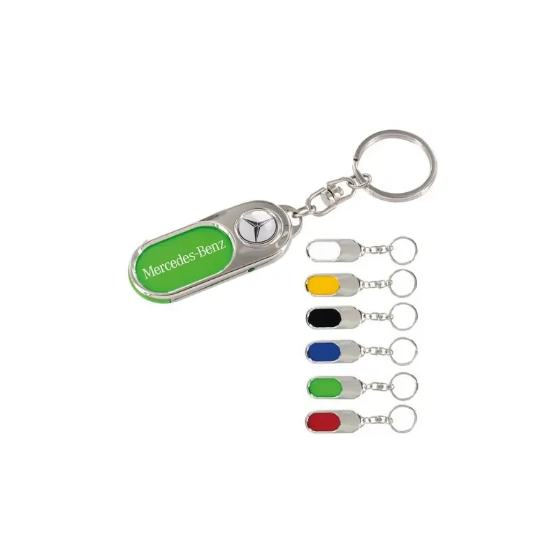 Porte-Clés Métal Personnalisé avec Insert Plastique