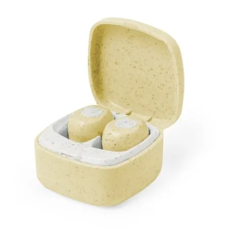 Écouteurs Écoresponsables Personnalisés pas cher Oriley Matières : métal Couleurs : blanc goodies publicitaire événementiel