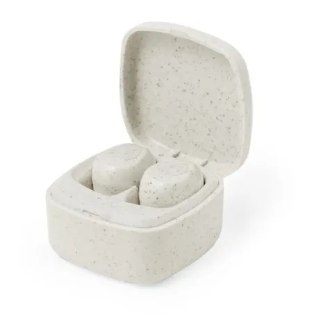 Écouteurs Écoresponsables Personnalisés pas cher Oriley Matières : métal Couleurs : blanc cadeau client original