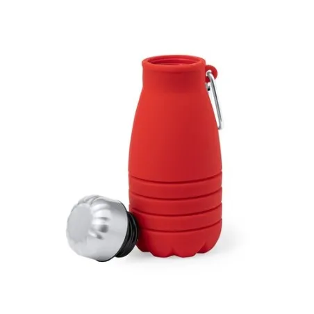 Bidon Écologique et Personnalisé Pliable Fael Matières : caoutchouc Couleurs : rouge accessoire événementiel unique
