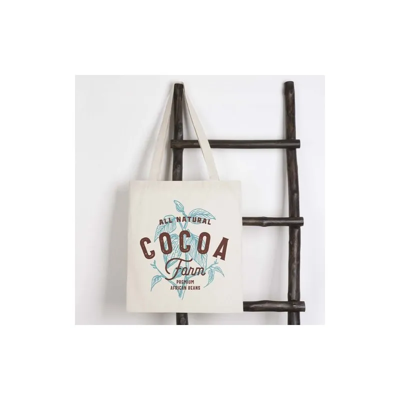 Sac Shopping Résistant en Coton Personnalisé pas cher - Ponkal Matières : nylon Couleurs : bleu cobalt impression haute définiti