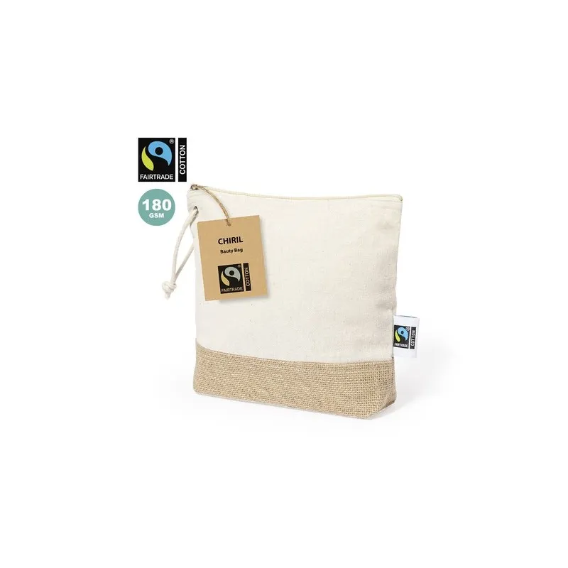 Trousse de Toilette Écologique Personnalisée à Prix Abordable - Nécessaire Chiril Fairtrade Matières : polyester Couleurs : blan