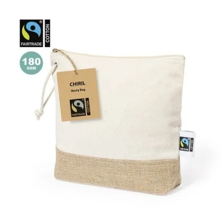 Trousse de Toilette Écologique Personnalisée à Prix Abordable - Nécessaire Chiril Fairtrade Matières : polyester Couleurs : blan