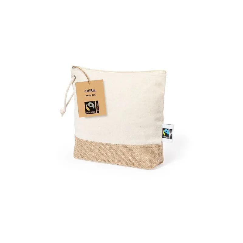 Trousse de Toilette Écologique Personnalisée à Prix Abordable - Nécessaire Chiril Fairtrade Matières : polyester Couleurs : blan