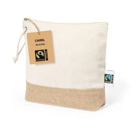 Trousse de Toilette Écologique Personnalisée à Prix Abordable - Nécessaire Chiril Fairtrade Matières : polyester Couleurs : blan
