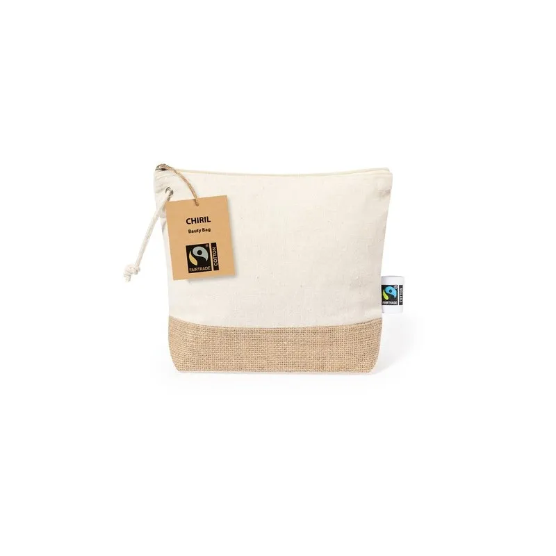 Trousse de Toilette Écologique Personnalisée à Prix Abordable - Nécessaire Chiril Fairtrade Matières : polyester Couleurs : blan
