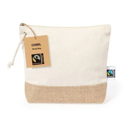 Trousse de Toilette Écologique Personnalisée à Prix Abordable - Nécessaire Chiril Fairtrade Matières : polyester Couleurs : blan