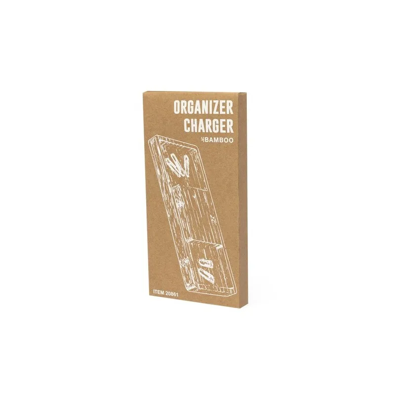 Chargeur Organiseur Treit en Bambou - Écologique et Pratique