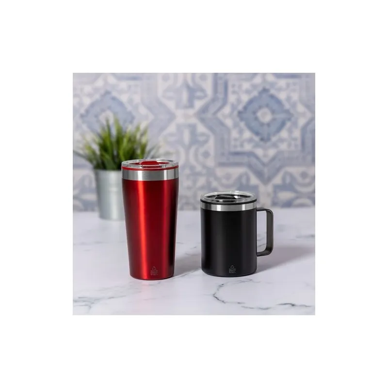 Mug Isotherme Thermique Personnalisé Dione Matières : acier inoxydable Couleurs : argenté cadeau affaires élégant