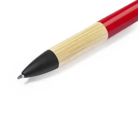 Stylet Multifonction Personnalisé en Bambou - Bille Milok Matières : polyester Couleurs : gris cadeau entreprise pas cher