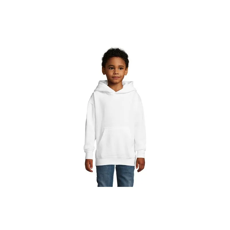 Sweat Capuche Personnalisé Écologique Parfait pour les Enfants | SLAM KIDS Taille textile : 4XL Couleurs : noir marquage couleur