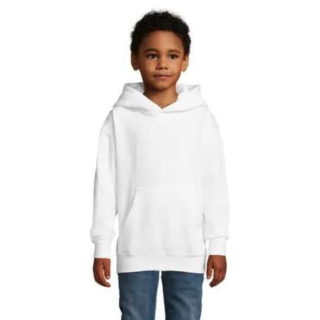 Sweat Capuche Personnalisé Écologique Parfait pour les Enfants | SLAM KIDS Taille textile : 4XL Couleurs : noir marquage couleur
