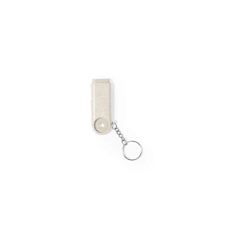 Porte-Clés Pratique et Écologique Monnaie Personnalisé Evelyn Matières : polyester Couleurs : bleu clair objet promotionnel éco-