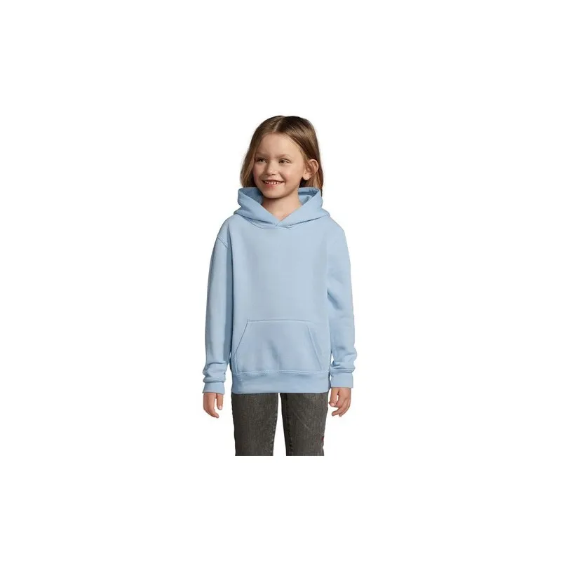 Sweat Capuche Personnalisé Écologique Parfait pour les Enfants | SLAM KIDS Matières : coton Taille textile : 5XL Couleurs : noir