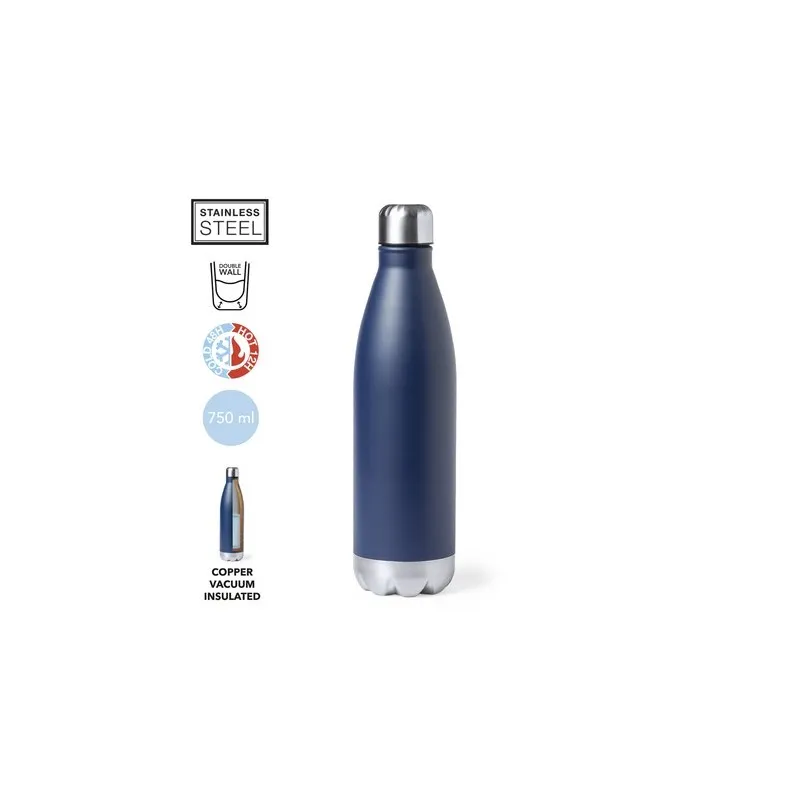 Bidon Thermique Personnalisé Élégant pas cher Willy Matières : TPE Couleurs : noir Contenance : 750 ml marquage laser ultra préc