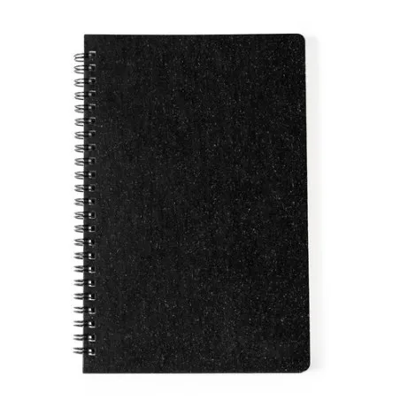 Cahier Écologique et Personnalisable - Roshan Matières : coton organique Couleurs : noir cadeau entreprise pas cher