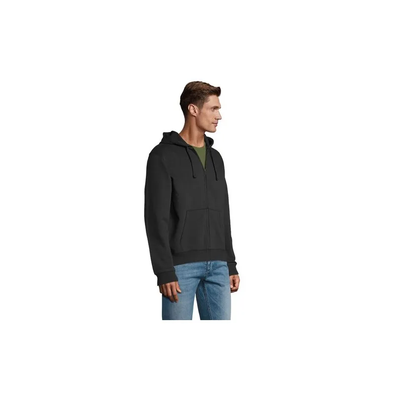 Veste Sport Confortable Personnalisable 280gr - Spike Men Taille textile : L Couleurs : noir marquage laser ultra précis