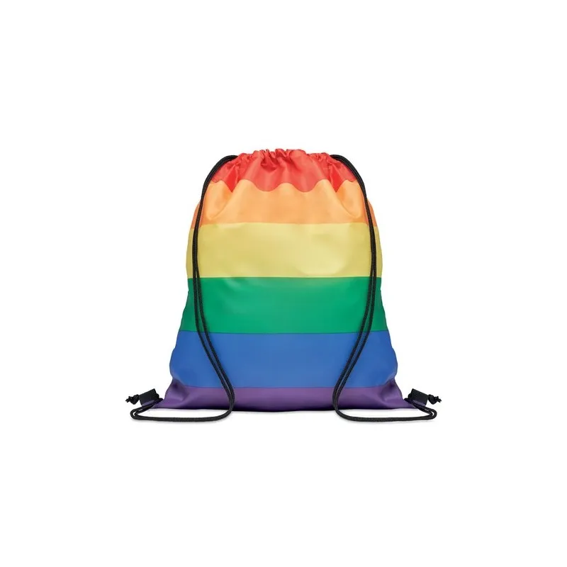 Sac à Cordon Écologique Personnalisé Arc-en-Ciel RPET BOW Matières : coton Taille textile : XXL Couleurs : gris chiné