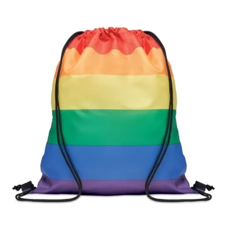 Sac à Cordon Écologique Personnalisé Arc-en-Ciel RPET BOW Matières : coton Taille textile : XXL Couleurs : gris chiné
