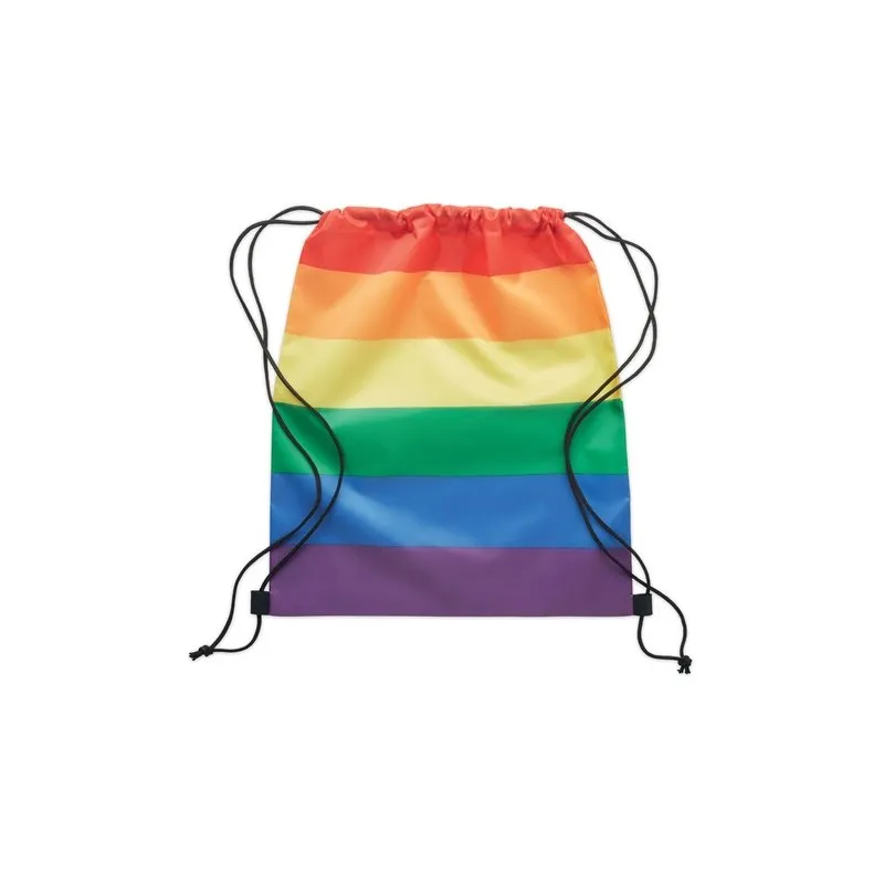 Sac à Cordon Écologique Personnalisé Arc-en-Ciel RPET BOW Matières : coton Taille textile : XXL Couleurs : gris chiné goodies pu