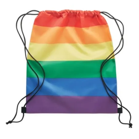 Sac à Cordon Écologique Personnalisé Arc-en-Ciel RPET BOW Matières : coton Taille textile : XXL Couleurs : gris chiné goodies pu