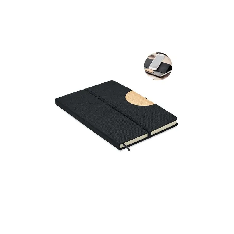 Carnet A5 Écologique et Personnalisé 80 pages lignées RPET BLAMA Matières : coton recyclé Taille textile : S Couleurs : bleu mar