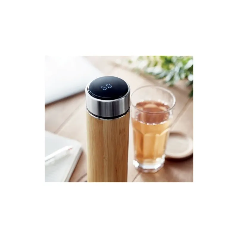 Bouteille isotherme personnalisée en acier double paroi 480 ml - PANAY Matières : coton Taille textile : S Couleurs : blanc impr