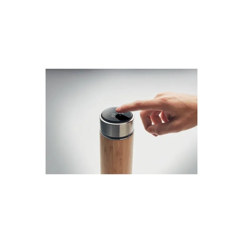 Bouteille isotherme personnalisée en acier double paroi 480 ml - PANAY Matières : coton Taille textile : S Couleurs : blanc marq