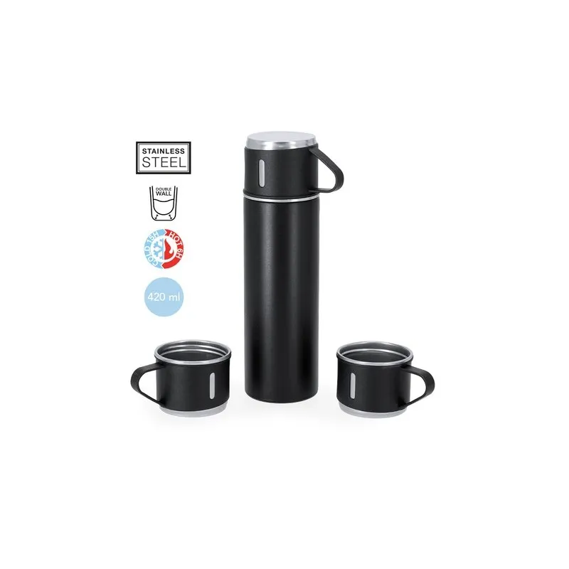 Set personnalisé pas cher Melbir Matières : acier inoxydable Couleurs : noir personnalisable avec votre logo