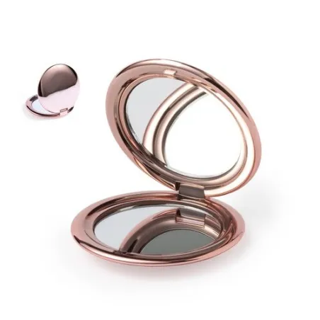 Miroir de poche élégant et personnalisé bien-être Busey pas cher Couleurs : noir marquage laser ultra précis