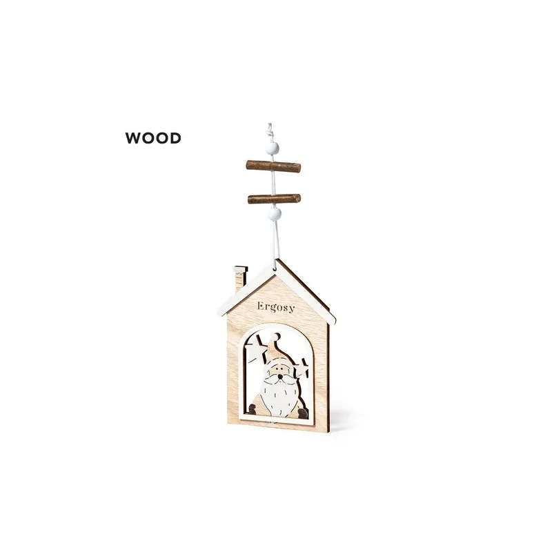 Ornement de Noël Personnalisé Élegant Roman Matières : carton recyclé Couleurs : vert goodies publicitaire événementiel