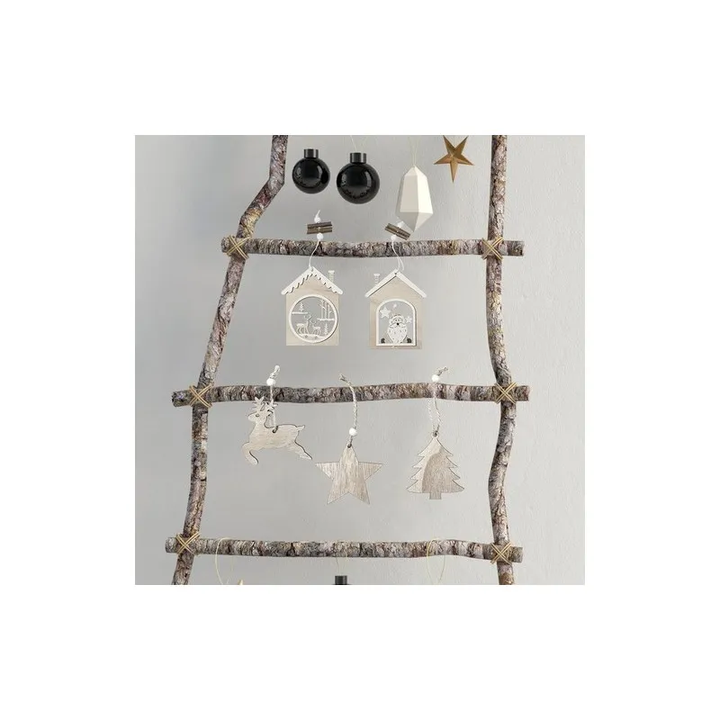 Ornement de Noël Personnalisé Élegant Roman Matières : carton recyclé Couleurs : vert objet promotionnel éco-responsable