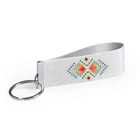 Porte-Clés Personnalisé Publicitaire Tofin Matières : polyester Couleurs : naturel objet promo petit budget