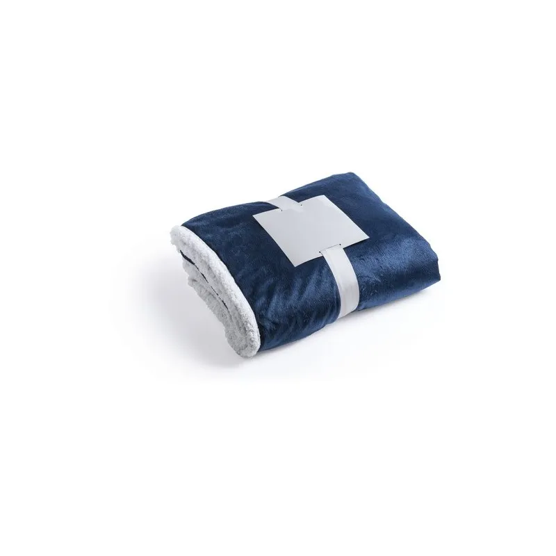 Couverture Personnalisée Élégante et Confortable Lerten pas cher Matières : coton Couleurs : bleu marine accessoire événementiel