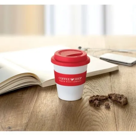 Gobelet Réutilisable PP avec Couvercle Silicone ASTORIA Personnalisé