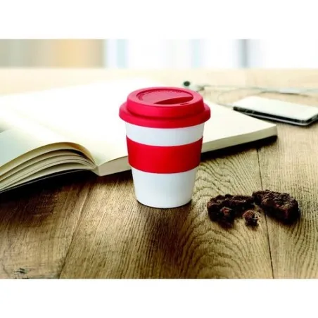 Gobelet Réutilisable PP avec Couvercle Silicone ASTORIA Personnalisé