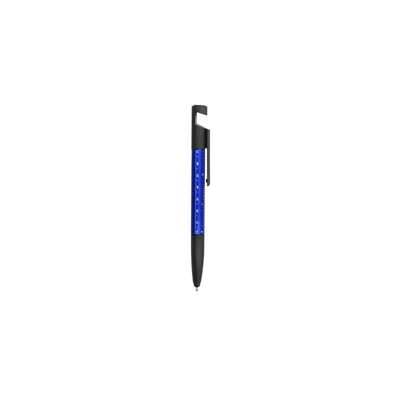 Stylo Multifonction Personnalisé 7 en 1 Écologique Payro Matières : PET Couleurs : bleu transparent cadeau collaborateur premium
