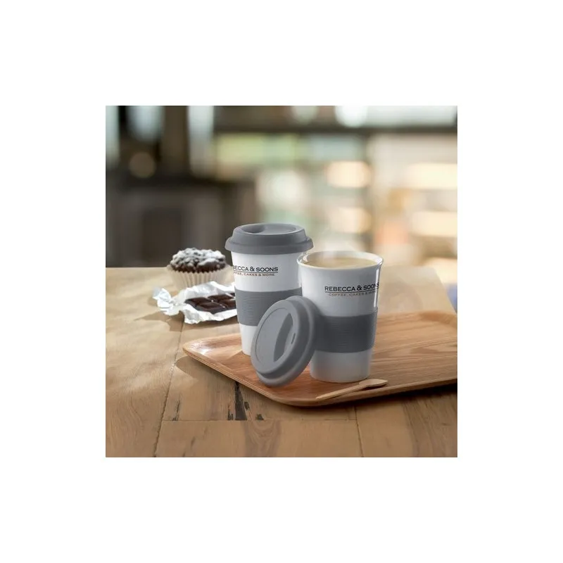 Mug céramique pratique et personnalisable avec silicone TRIBECA Matières : coton Taille textile : L Couleurs : bleu marine foncé