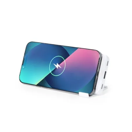 Batterie Externe Personnalisée Power Bank Barry Matières : PET recyclé Couleurs : pierre cadeau entreprise pas cher