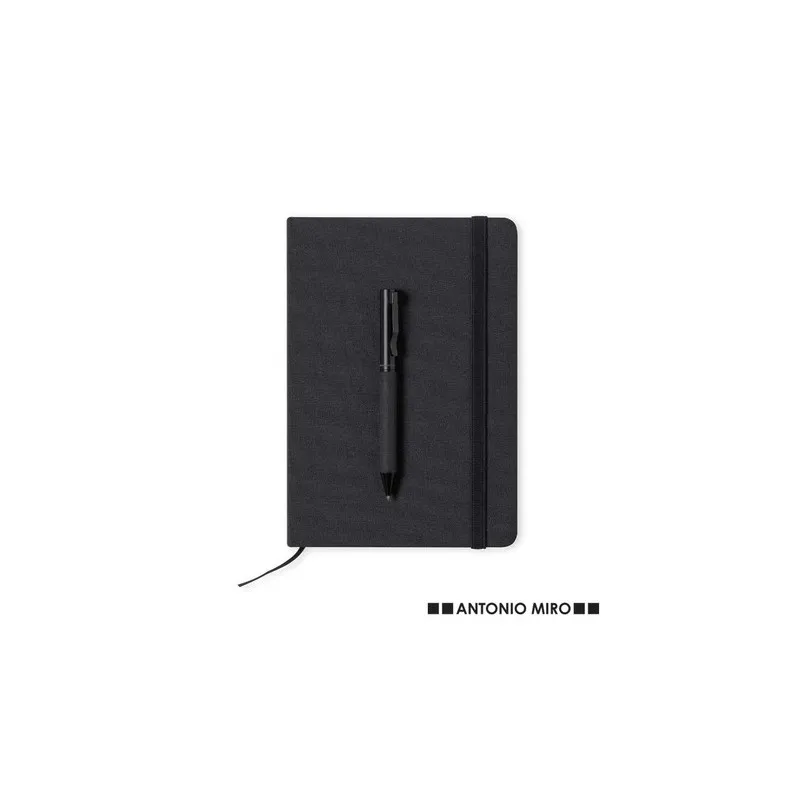 Set Personnalisé de Cahier et Stylo Nimaly Matières : coton Couleurs : pierre personnalisable avec votre logo