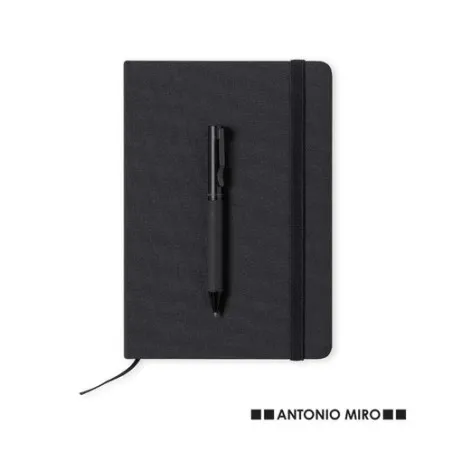 Set Personnalisé de Cahier et Stylo Nimaly Matières : coton Couleurs : pierre personnalisable avec votre logo