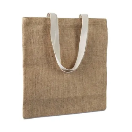 Sac provisions écologique en jute personnalisé JUHU Matières : coton Taille textile : M Couleurs : vert