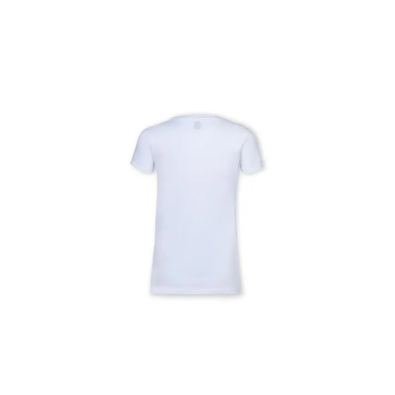 T-Shirt Femme Blanc Personnalisé Écologique Pas Cher - Fruit Of The Loom Iconic Matières : papier recyclé Couleurs : noir marqua