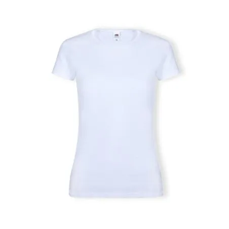 T-Shirt Femme Blanc Personnalisé Écologique Pas Cher - Fruit Of The Loom Iconic Matières : PET recyclé Couleurs : pierre marquag