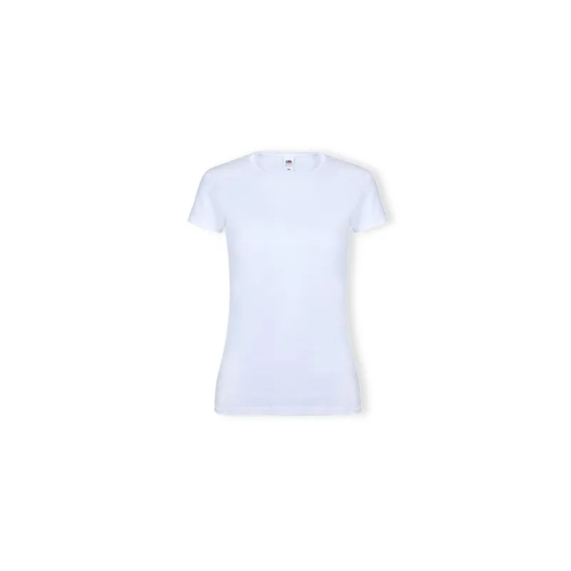 T-Shirt Femme Blanc Personnalisé Écologique Pas Cher - Fruit Of The Loom Iconic Matières : ABS Couleurs : bleu cadeau entreprise