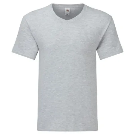 T-Shirt V-Neck Personnalisé Adulte Couleur Iconic Fruit of the Loom Matières : PET recyclé Couleurs : pierre cadeau collaborateu
