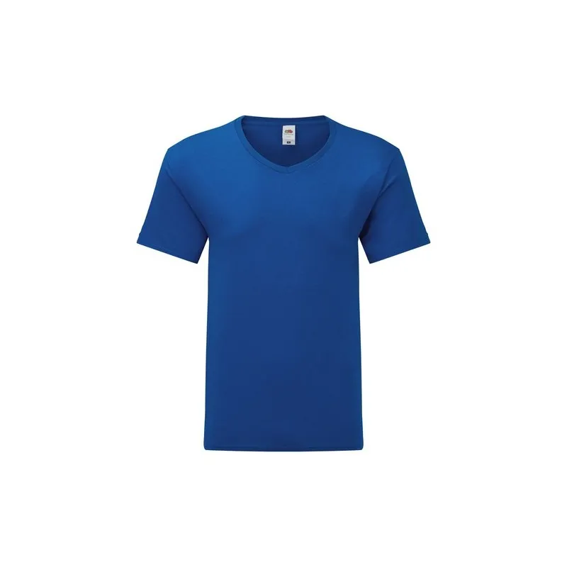 T-Shirt V-Neck Personnalisé Adulte Couleur Iconic Fruit of the Loom Matières : grès Couleurs : noir objet publicitaire robuste