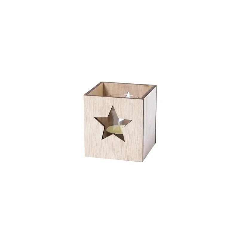 Bougie aromatique personnalisée élégante et parfumée Keylax Matières : polypropylène (PP) Couleurs : marron impression logo haut