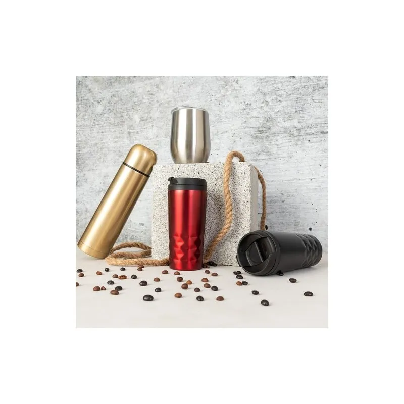 Verre Thermique Pratique Personnalisé pas cher - Dritox Couleurs : noir objet promo petit budget