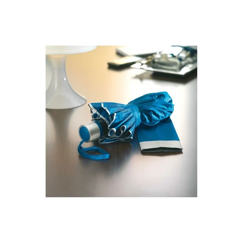 Parapluies pliables personnalisés écologiques CARDIF - Offrez-vous l'essentiel pas cher Matières : polyester Couleurs : bleu cad